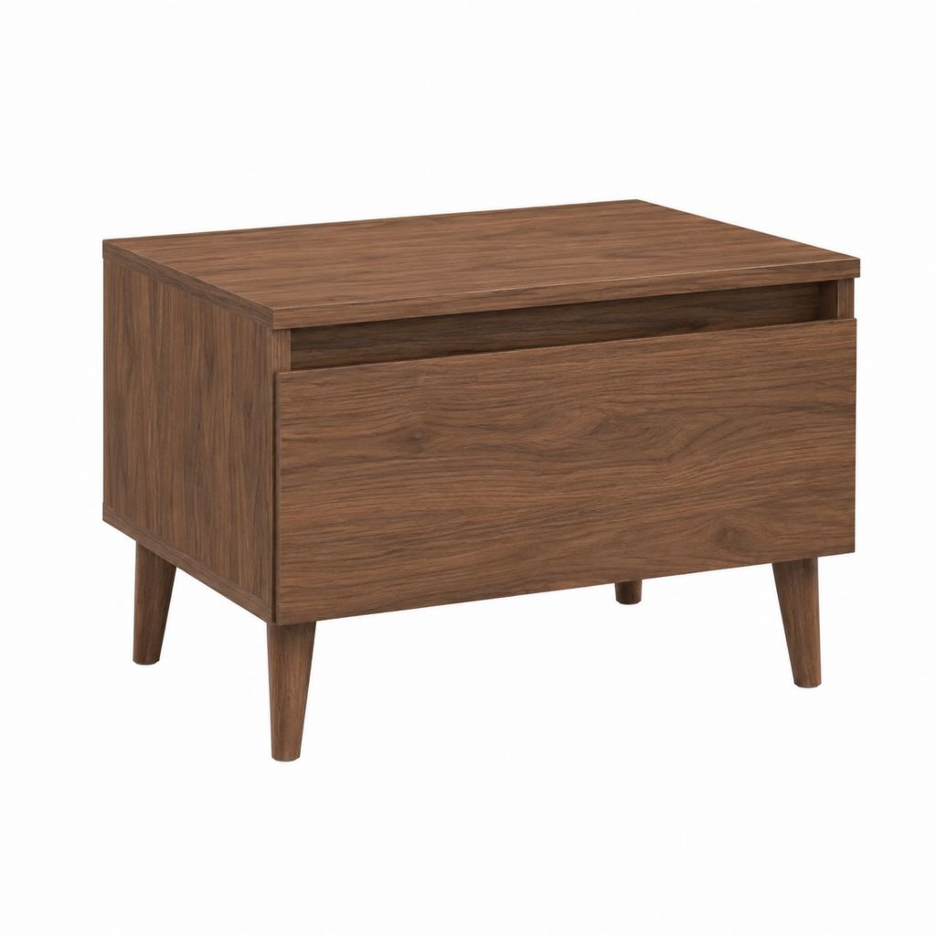 Couchtisch mit Schublade Nussbaum MDF rechteckig 60 x 40 x 45 cm