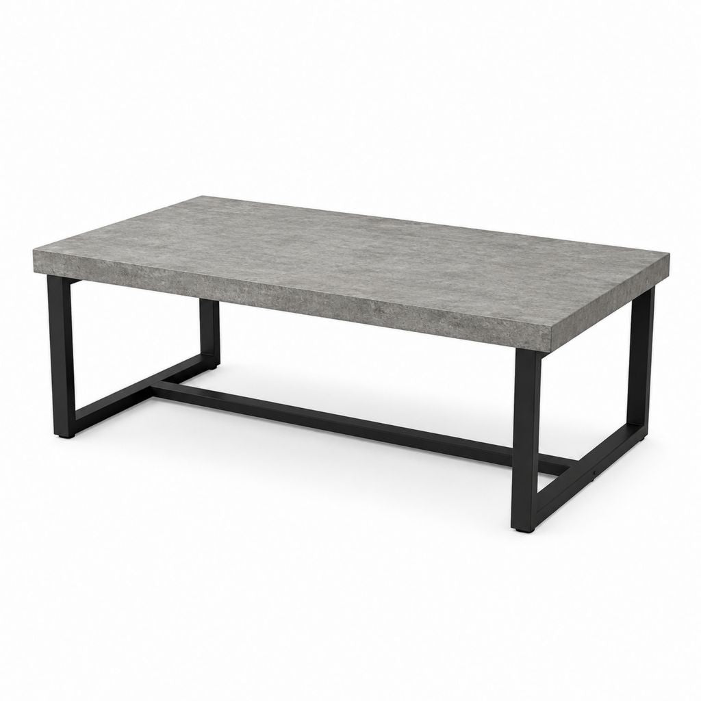 Couchtisch Betonoptik Grau MDF Rechteckig 100 x 60 x 45 cm
