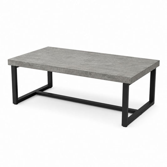 Couchtisch Betonoptik Grau MDF Rechteckig 100 x 60 x 45 cm