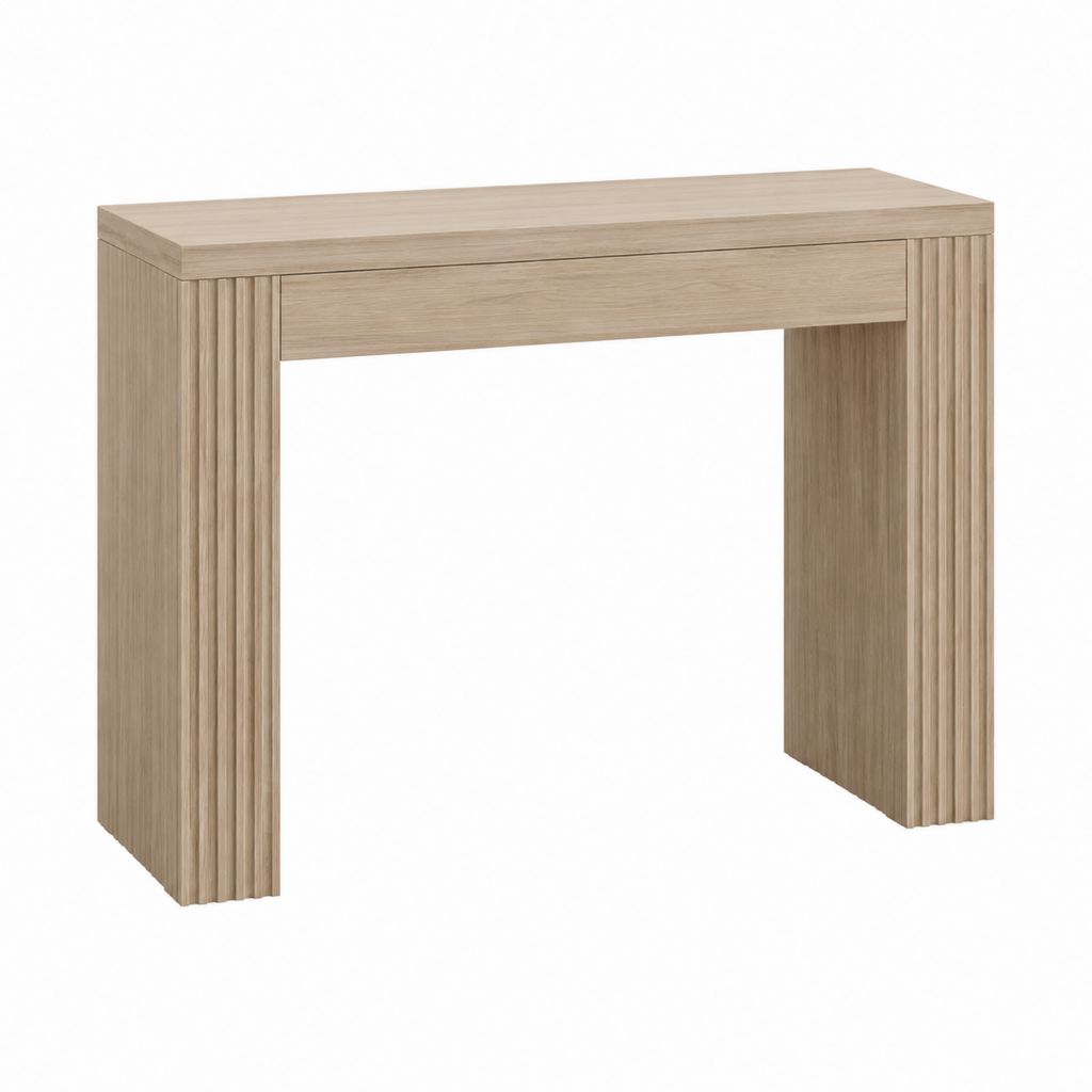 Konsolentisch mit Schublade Eichenfurnier rechteckig 80 x 40 x 75 cm